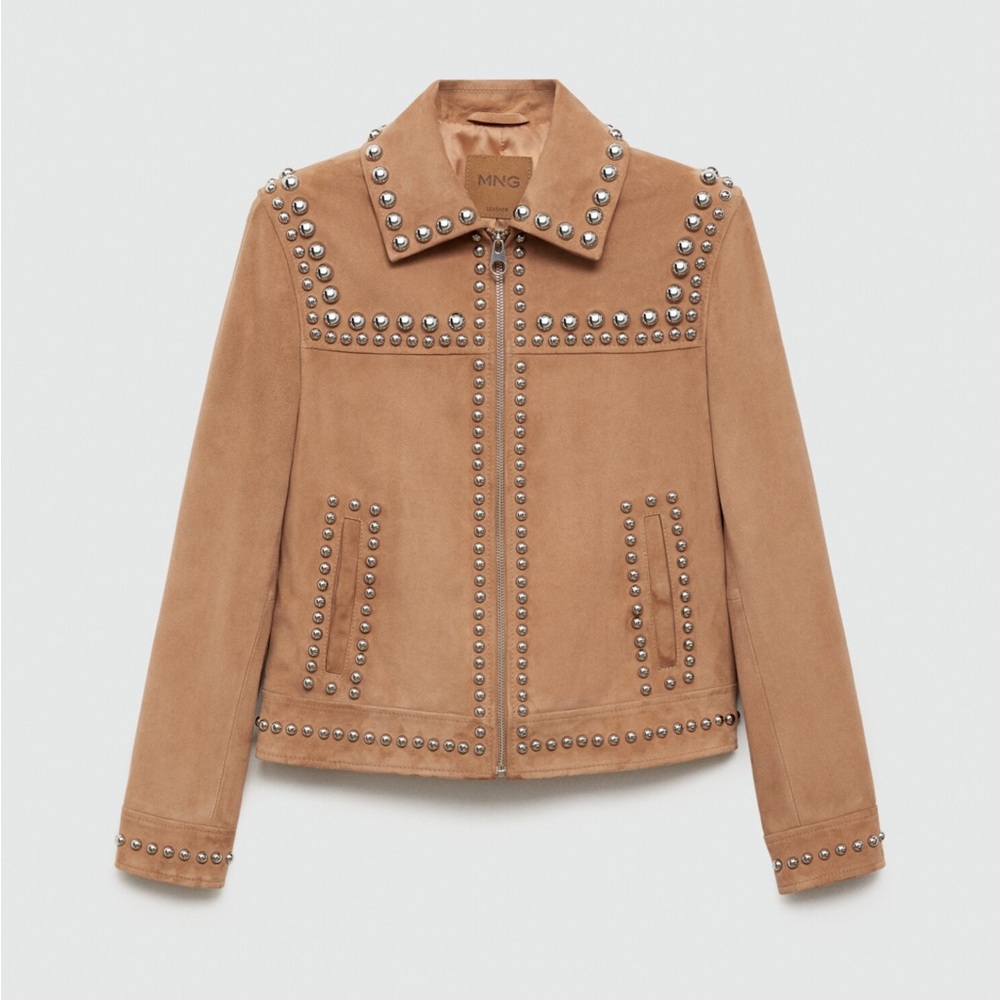 Mango Suede Studded Jacket